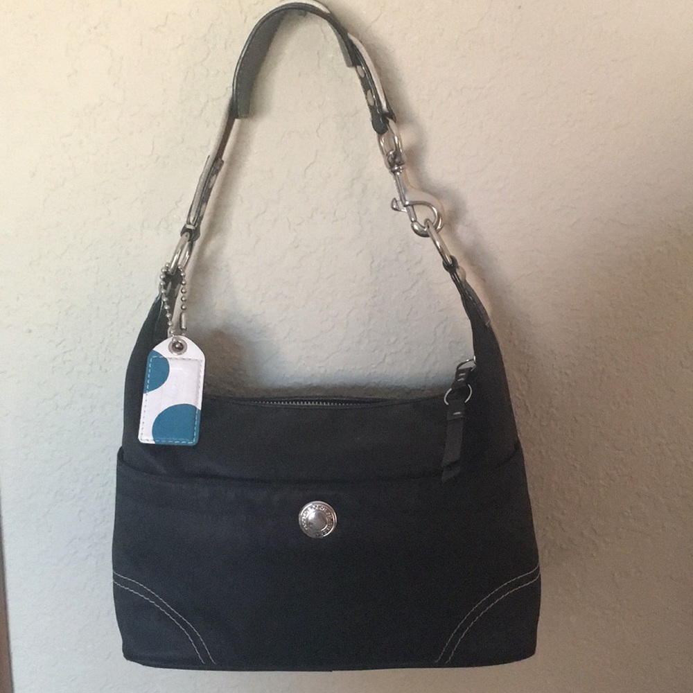 Coach Hampton Hobo Shoulder Bag Black